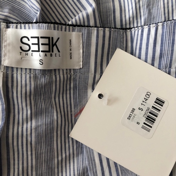 NWT LF Seek The Label | Striped Wrap Skirt - Picture 3 of 4